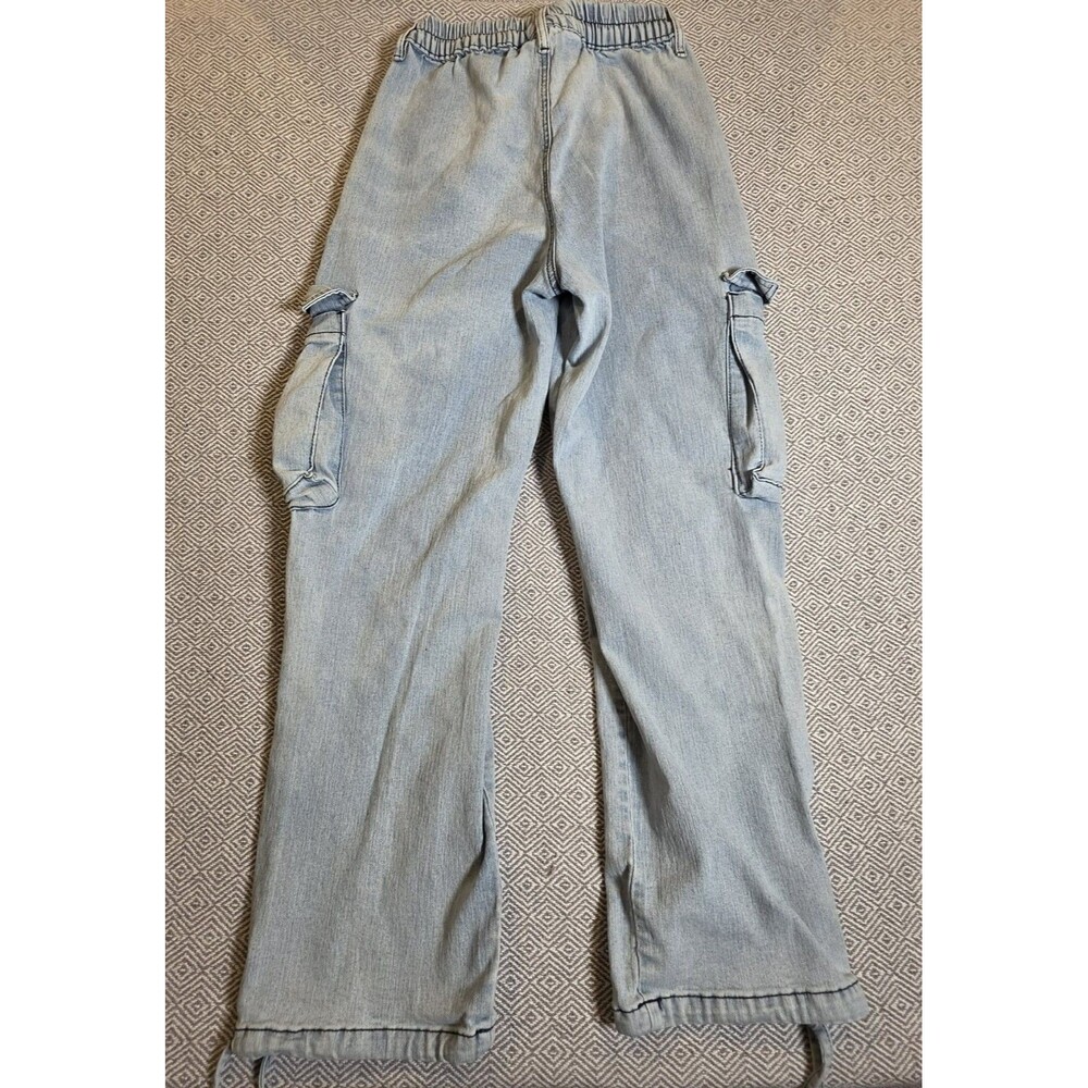 Y2K Almost Famous Cargo Jeans Baggy Wide Leg Skater Streetwear Size Small